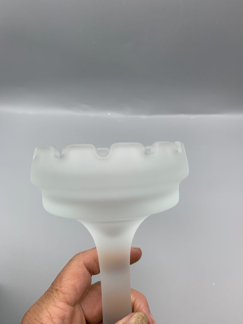 Vintage Partylite Frosted Glass Castle Turret Pedestal Candleholder with Box - Picture 5 of 7
